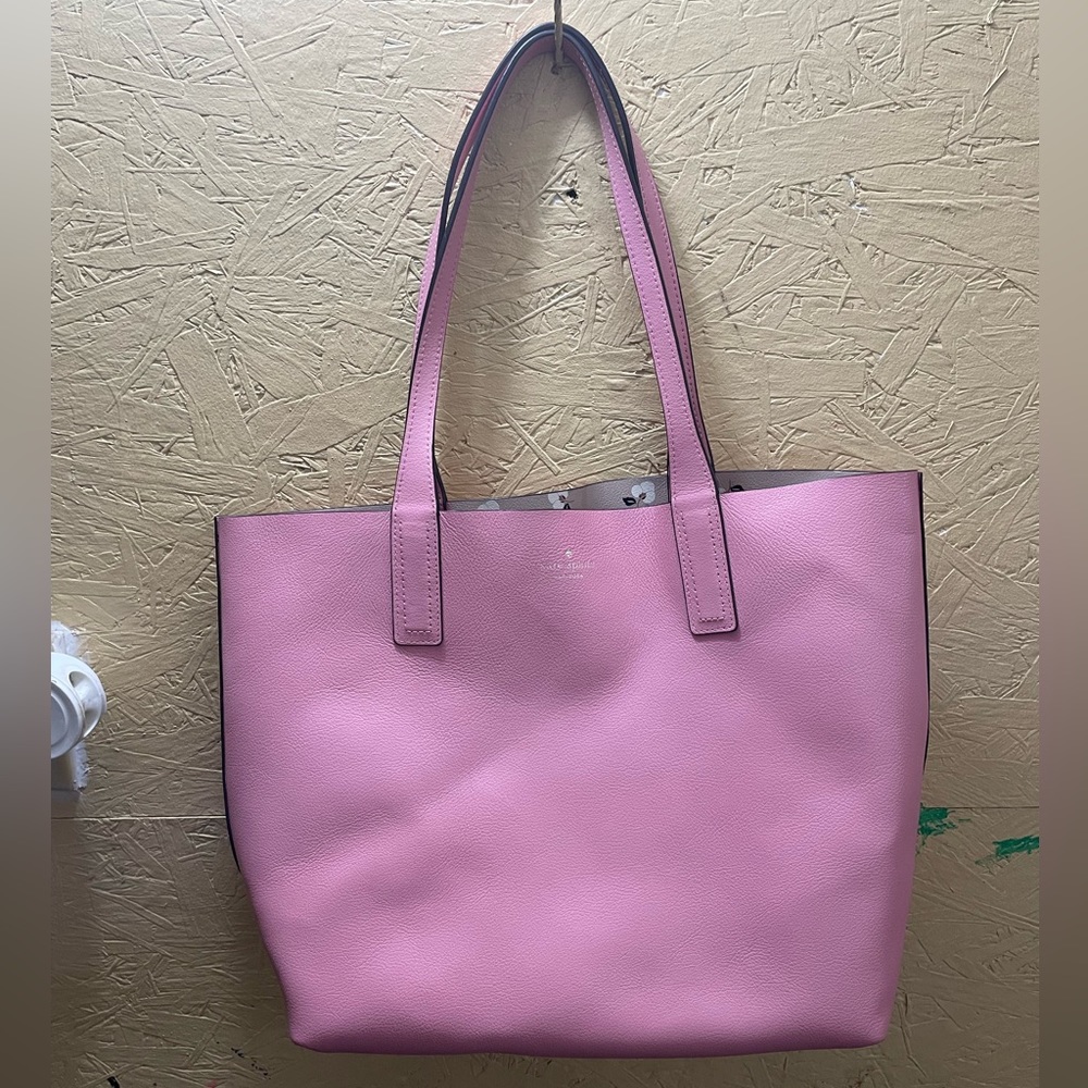 Kate spade pink floral reversible tote